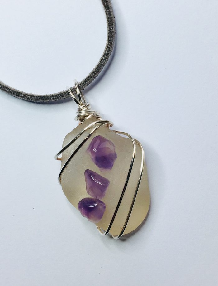 Amethysts & White Sea Glass - Image 2