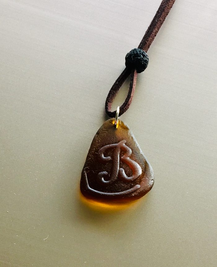 Amber Sea Glass Pendant - Image 2